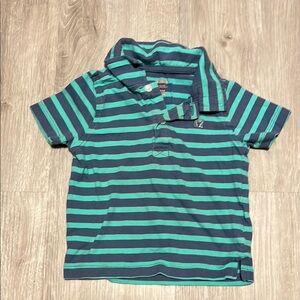 4/$20 Joe Fresh Striped Green and Blue Kids Polo Shirt 12-18M